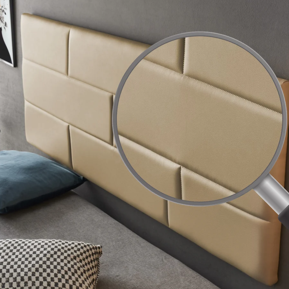 Wall Bricks Faux Leather Headboard