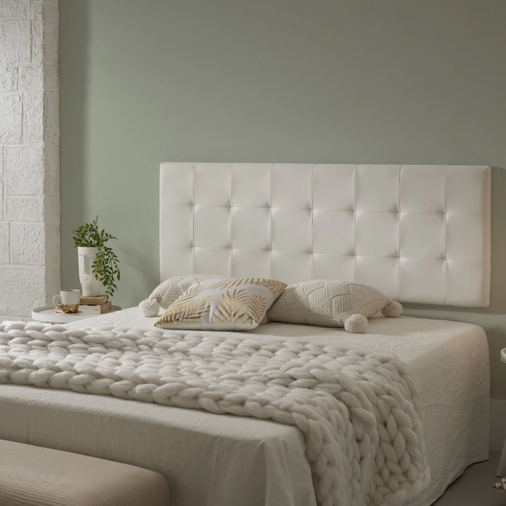 Checkered Faux Leather Headboard