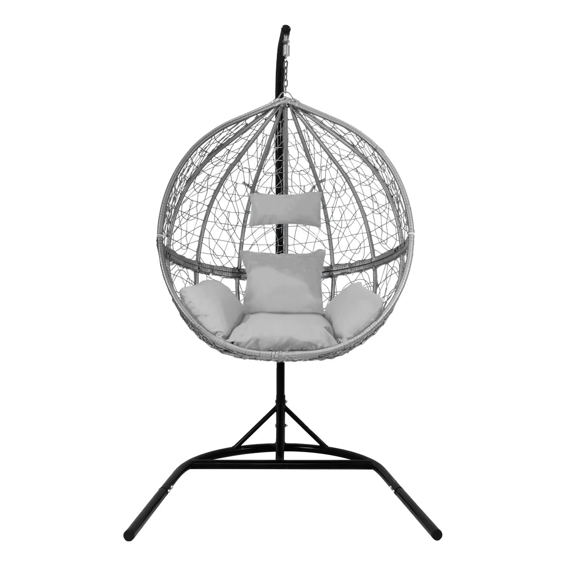 Grey Hanging Rattan Egg Chair