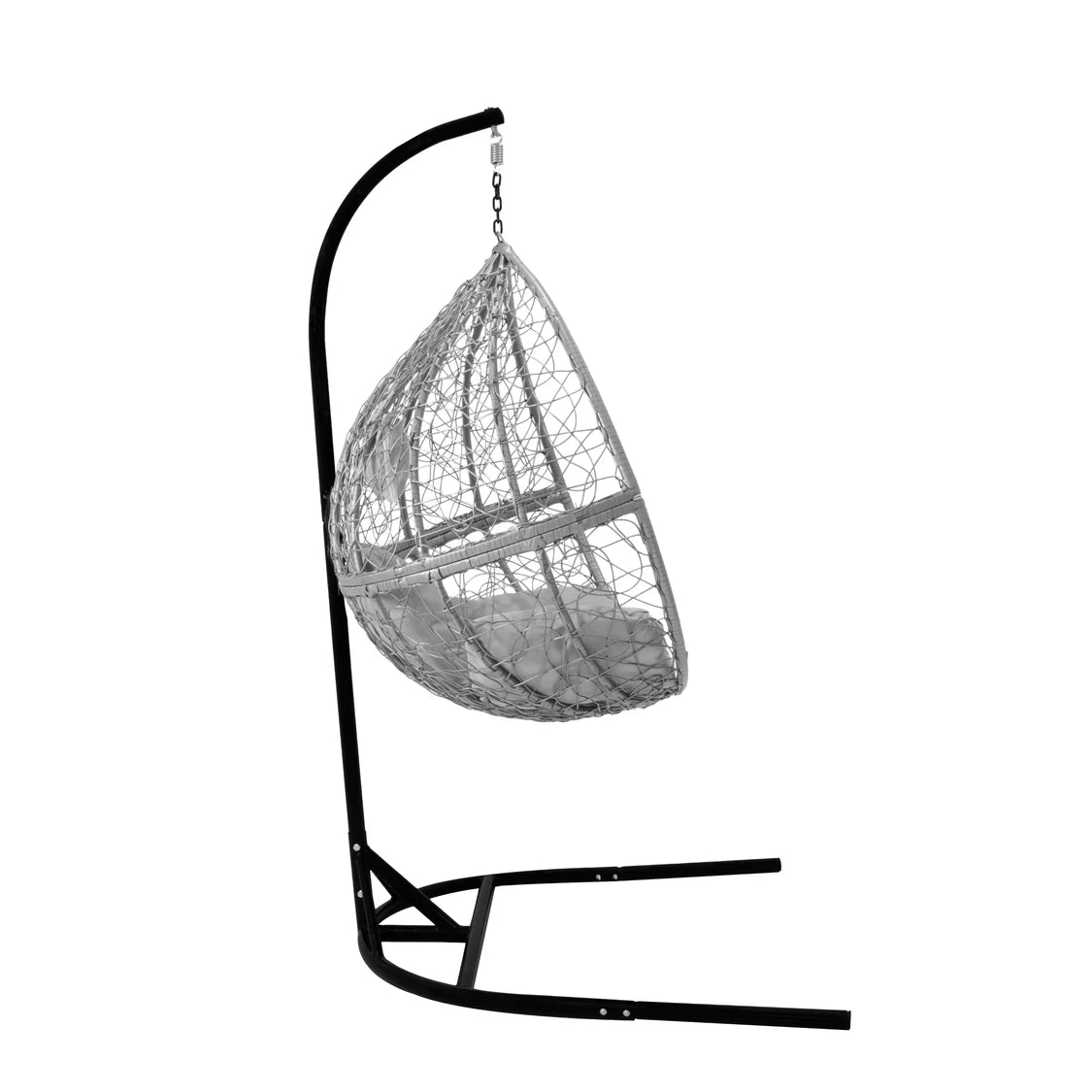 Grey Hanging Rattan Egg Chair
