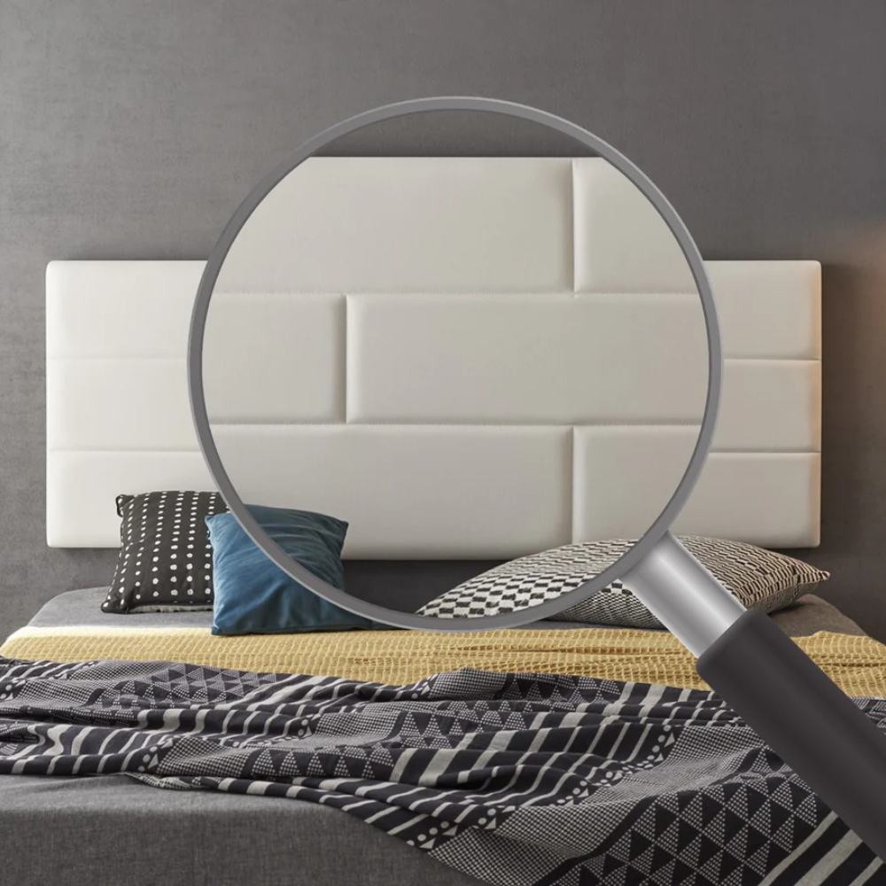 Wall Bricks Faux Leather Headboard