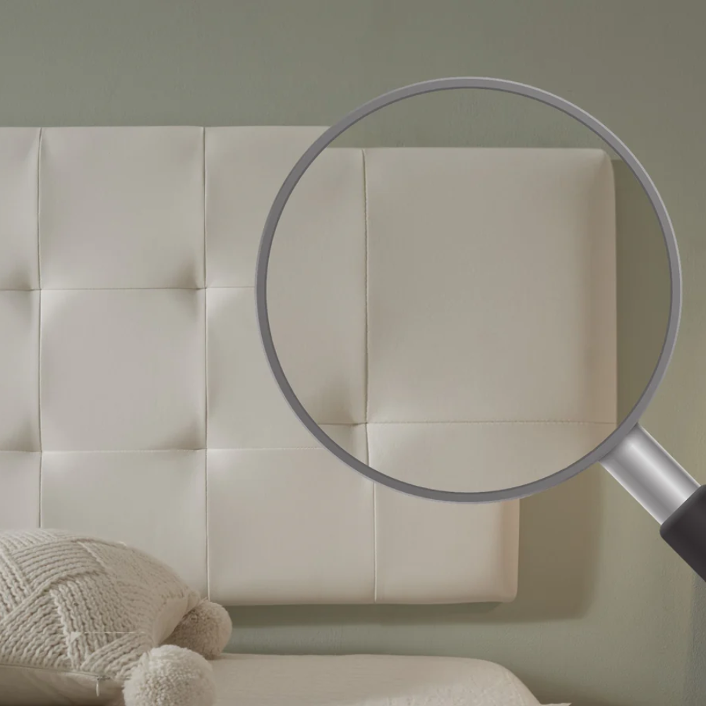 Checkered Faux Leather Headboard