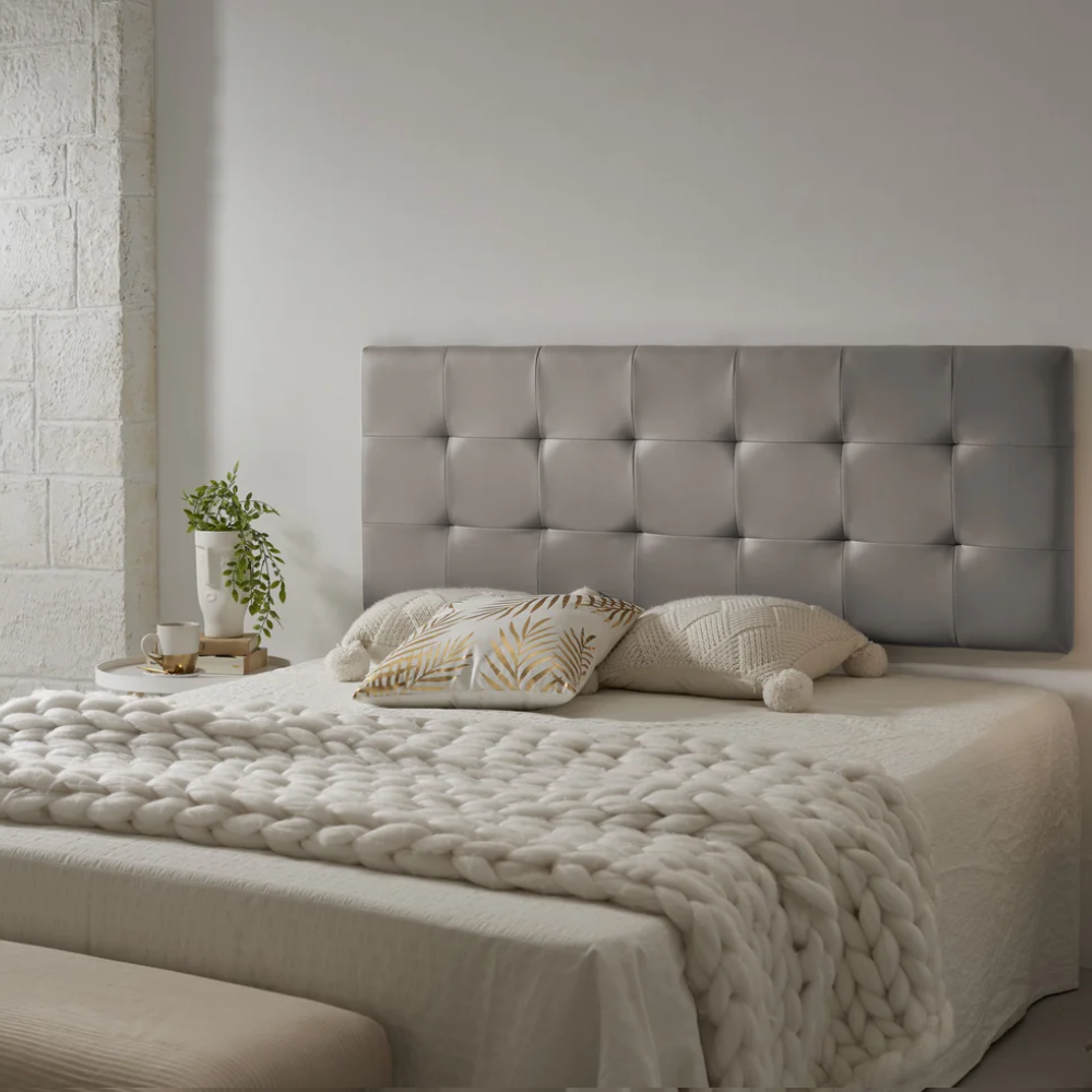 Checkered Faux Leather Headboard