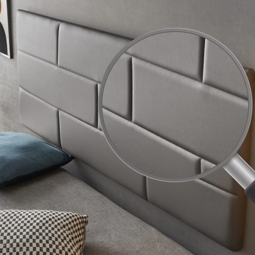 Wall Bricks Faux Leather Headboard