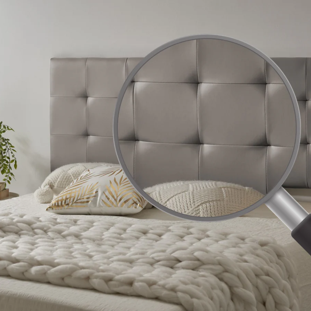 Checkered Faux Leather Headboard