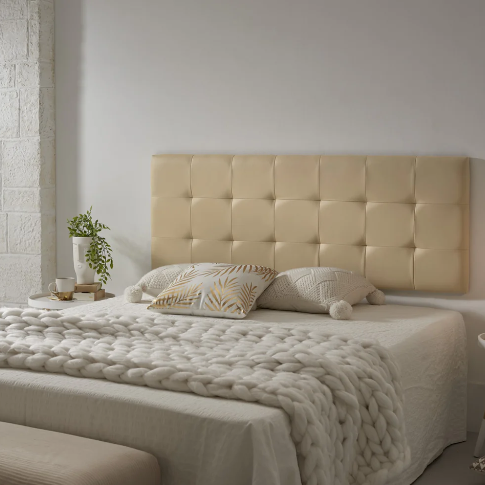 Checkered Faux Leather Headboard