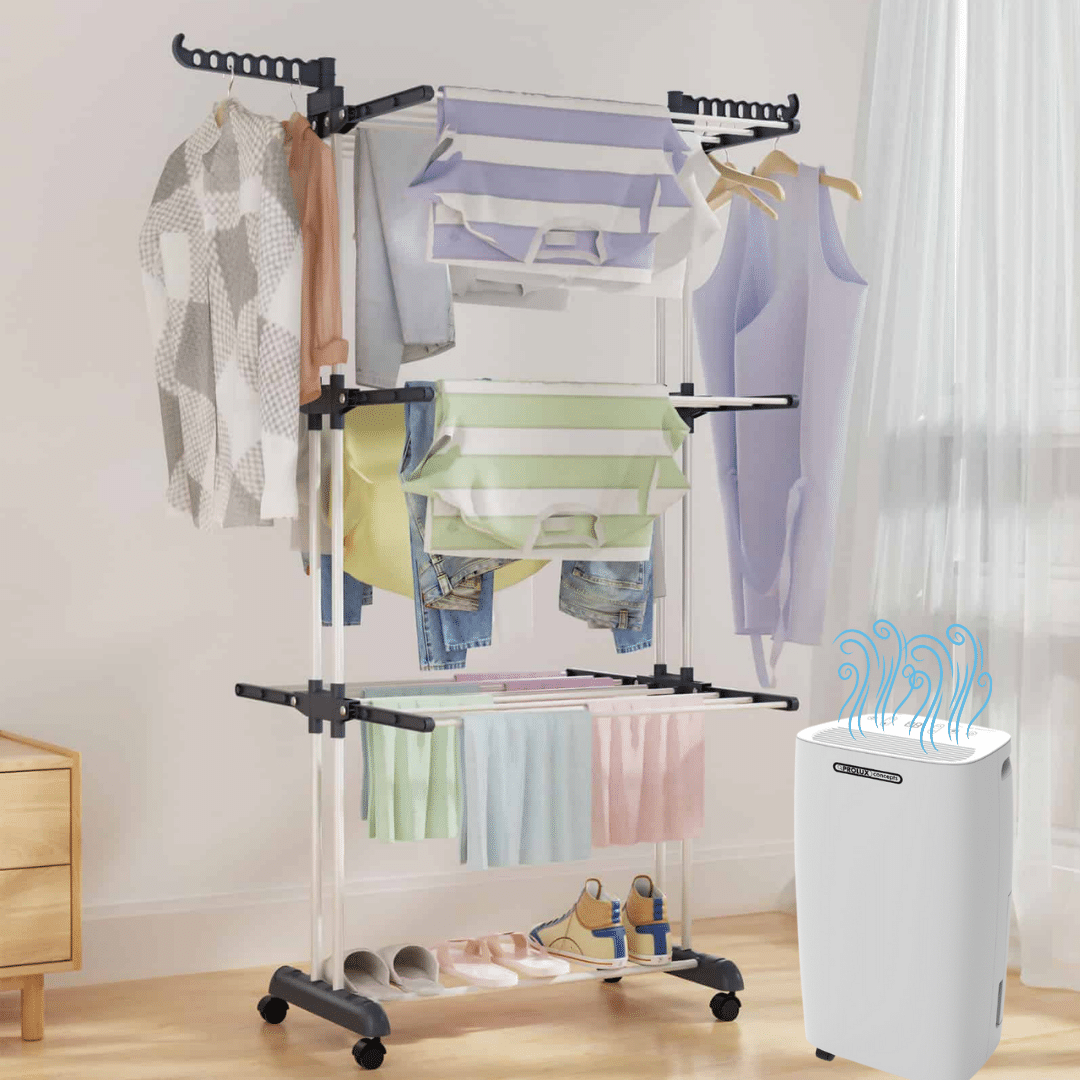 12L Dehumidifier and Prolux Clothes Airer Non Electric