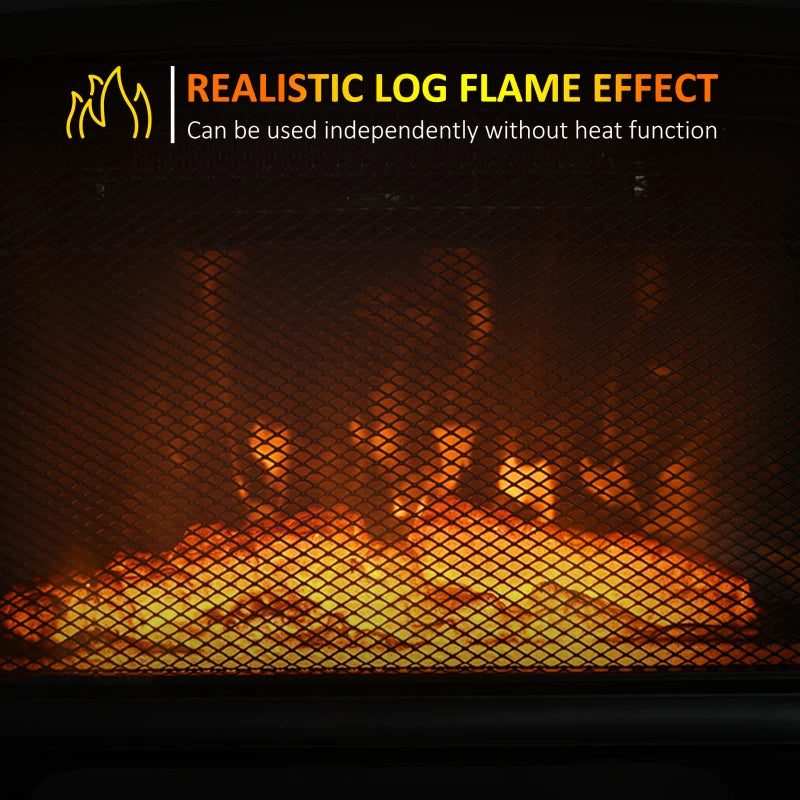 HOMCOM Free Standing Electric Fireplace, Tabletop, with LED Flame Effect, Overheating Protection, 800W/1600W