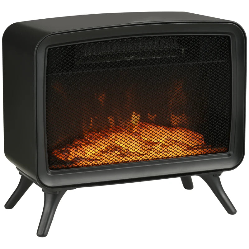 HOMCOM Free Standing Electric Fireplace, Tabletop, with LED Flame Effect, Overheating Protection, 800W/1600W